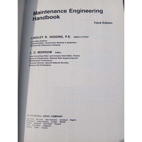 Maintenance Engineering Handbook – 3rd Edition (1977) by Lindley R. Higgins - Picture 5 of 7